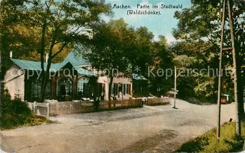 AK / Ansichtskarte Aachen Waldschaenke Partie im Stadtwald Aachen