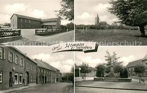AK / Ansichtskarte Kempen_Selfkantkreis Realschule Kirche Lebensmittel Geschaeft Ehrenmal Kempen Selfkantkreis