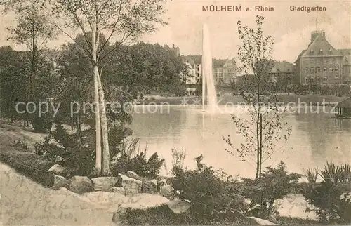 AK / Ansichtskarte Muelheim_Rhein Stadtgarten Muelheim Rhein