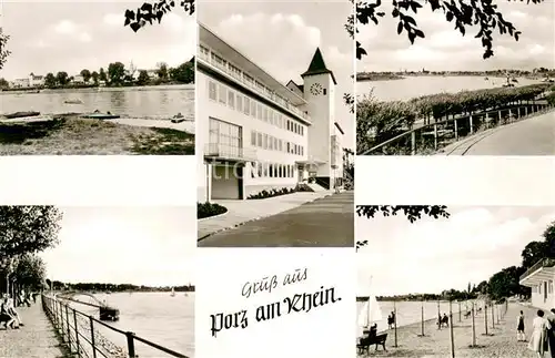 AK / Ansichtskarte Porz_Koeln Teilansichten Rheinpartien Porz_Koeln