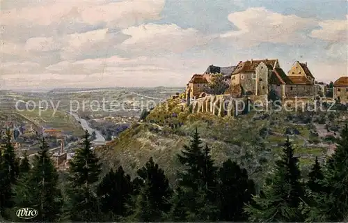 AK / Ansichtskarte Freyburg_Unstrut Die Neuenburg Kuenstlerkarte Freyburg_Unstrut