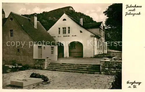 AK / Ansichtskarte Freyburg_Unstrut Jahnhaus mit Zahngrab Freyburg_Unstrut