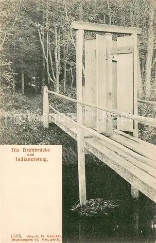 AK / Ansichtskarte Graal Mueritz_Ostseebad Die Drehbruecke und Indianersteig Graal Mueritz_Ostseebad