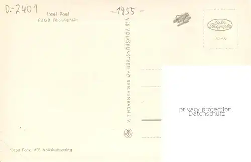 AK / Ansichtskarte Insel_Poel FDGB Erholungsheim Insel_Poel