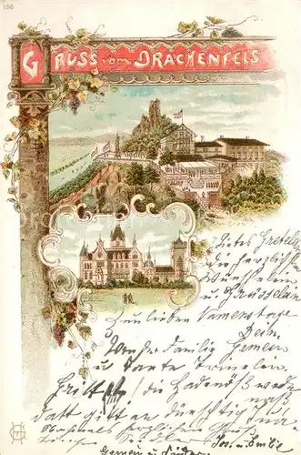 AK / Ansichtskarte Drachenfels Schloss Kirche Drachenfels