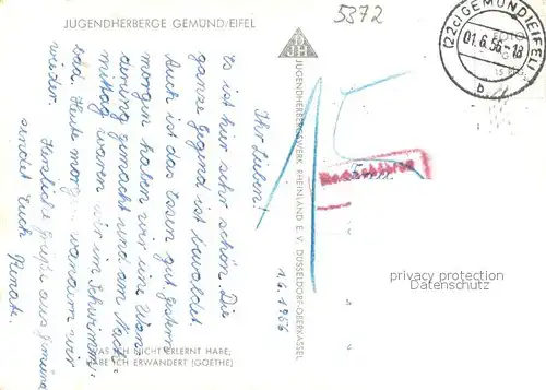 AK / Ansichtskarte Gemuend_Eifel Jugendherberge Gemuend Eifel