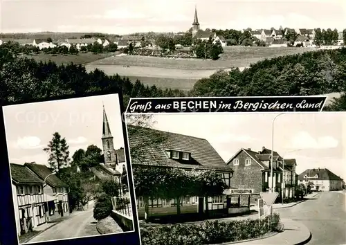 AK / Ansichtskarte Bechen_Rheinland Panorama Gaststaette Prinz Kirche Bechen_Rheinland