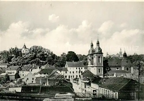 AK / Ansichtskarte Herzogenrath Teilansicht mit Kirche Herzogenrath