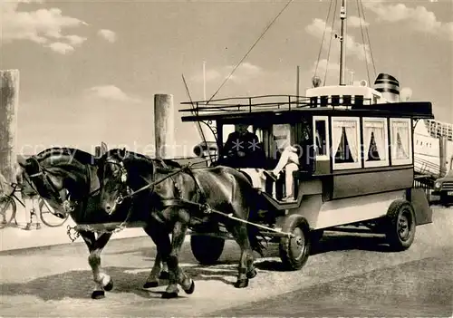 AK / Ansichtskarte Norderney_Nordseebad Pferdeomnibus Norderney_Nordseebad