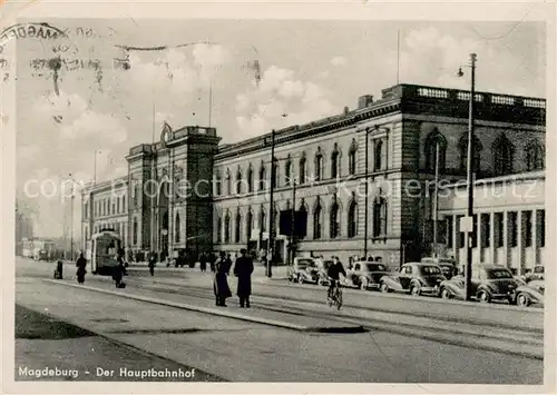 AK / Ansichtskarte Magdeburg Hauptbahnhof Magdeburg