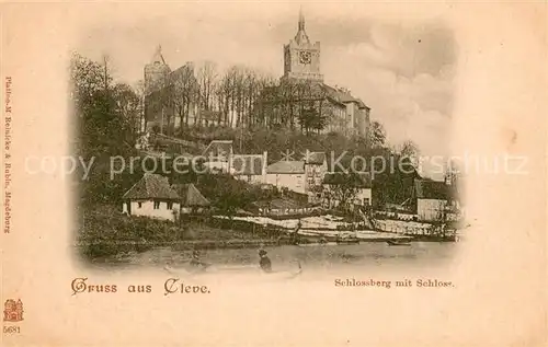 AK / Ansichtskarte Cleve_Kleve_Bad Schlossberg mit Schloss 