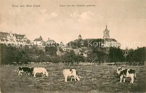 AK / Ansichtskarte Cleve_Kleve_Bad Cleve von der Ostseite gesehen mit Kuehen 