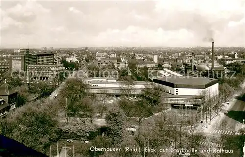 AK / Ansichtskarte Oberhausen Blick auf Stadthalle und Rathaus Oberhausen