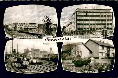 AK / Ansichtskarte Osterfeld_Oberhausen Zeche Jacobi Louise Schroeder Heim Gildenstr. Sportheim Osterfeld_Oberhausen