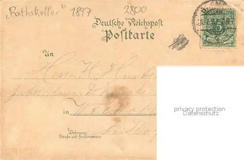 AK / Ansichtskarte Bremen Rathskeller Bremen