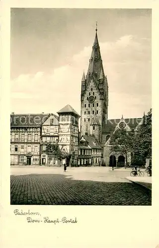 AK / Ansichtskarte Paderborn Dom Haupt Portal Paderborn