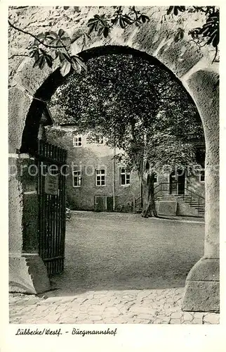 AK / Ansichtskarte Luebbecke_Westfalen Burgmannshof Luebbecke_Westfalen