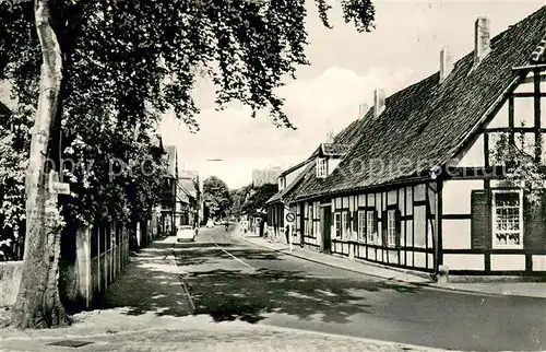 AK / Ansichtskarte Oldendorf_Preussisch Spiegelstrasse mit Fachwerkhaus 