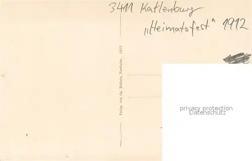 AK / Ansichtskarte Katlenburg Heimatsfest d. Kirchengemeinde Catlenburg Katlenburg