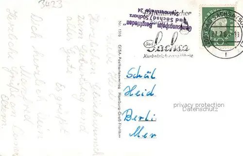 AK / Ansichtskarte Bad_Sachsa_Harz Haus Berg Frieden Bad_Sachsa_Harz