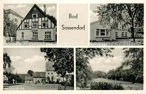 AK / Ansichtskarte Bad_Sassendorf Pension Haus Schulte Am Scharfen Eck Im Kurpark Bad_Sassendorf