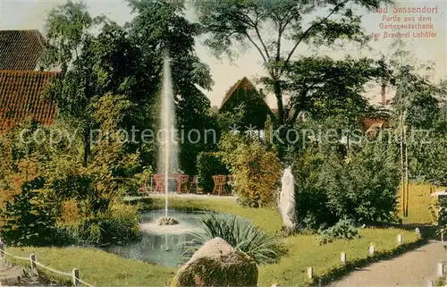 AK / Ansichtskarte Bad_Sassendorf Partie aus dem Gartenausschank der Brauerei Lohoefer Bad_Sassendorf