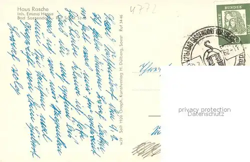 AK / Ansichtskarte Bad_Sassendorf Haus Rasche Innen und Aussen Bad_Sassendorf