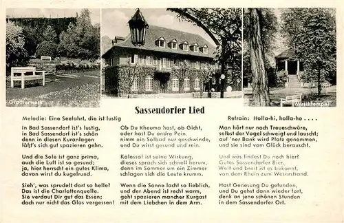 AK / Ansichtskarte Bad_Sassendorf Sassendorfer Lied Bad_Sassendorf