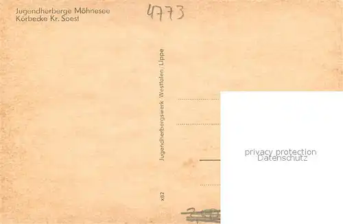 AK / Ansichtskarte Koerbecke_Moehnesee Jugendherberge Moehnesee Koerbecke Moehnesee
