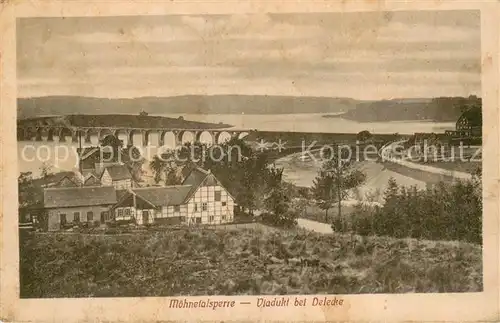 AK / Ansichtskarte Moehnetalsperre Viadukt bei Delecke Moehnetalsperre