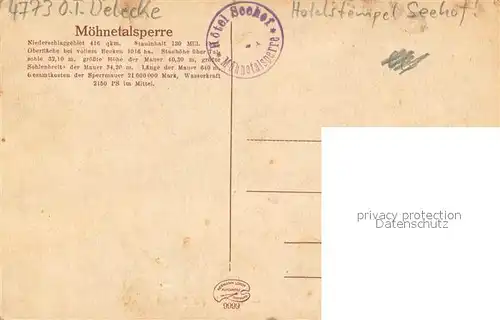 AK / Ansichtskarte Moehnetalsperre Viadukt bei Delecke Moehnetalsperre