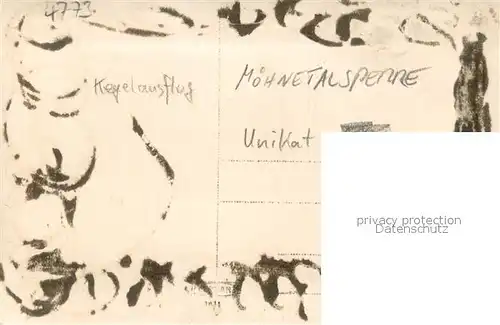 AK / Ansichtskarte Moehnetalsperre Kegelausflug Moehnetalsperre