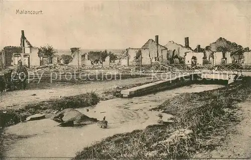 AK / Ansichtskarte Malancourt_55 Zerstoertes Dorf in WK1 