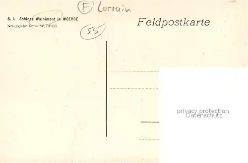 AK / Ansichtskarte Walnimont en Woevre Schloss Zeichnung 