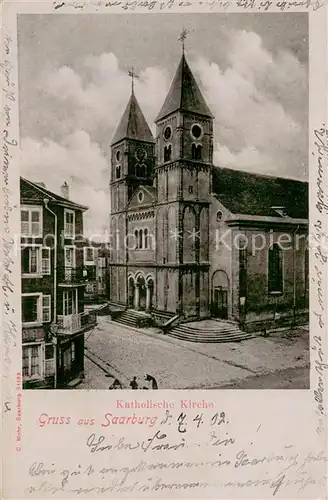 AK / Ansichtskarte Saarburg_Lothringen_Sarrebourg_57 Katholische Kirche 