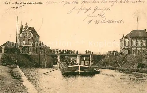 AK / Ansichtskarte Valenciennes_59 Kanal mit Jakob Bruecke 