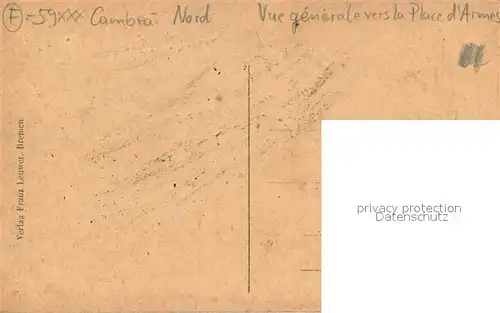 AK / Ansichtskarte Cambrai_59 Vue generale vers la Place d Armes 