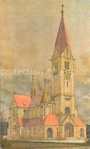 AK / Ansichtskarte Budejovice Novy kostel sv Jana Nepom na Lineckem predmesti Budejovice