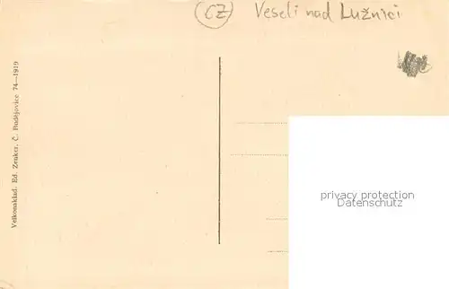 AK / Ansichtskarte Veseli_nad_Luznici Radnice Veseli_nad_Luznici