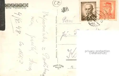 AK / Ansichtskarte Podebrady Lazne Podebrady Podebrady