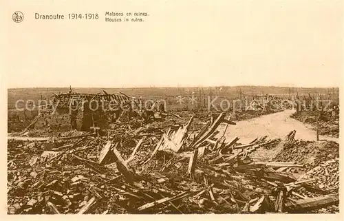 AK / Ansichtskarte Dranoutre Maisons en ruines Dranoutre