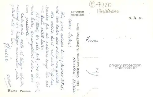 AK / Ansichtskarte Blaton Panorama Blaton