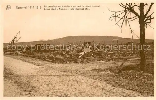 AK / Ansichtskarte Kemmel_Belgium Le carrefour du pompier au fond le Mont Kemmel 