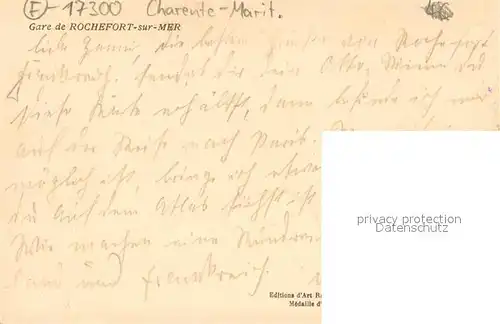 AK / Ansichtskarte Rochefort sur Mer La Gare 