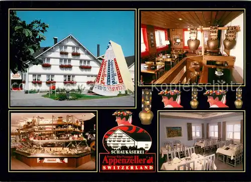 AK / Ansichtskarte Stein_AR Appenzeller Schaukaeserei Gastraum Stein_AR