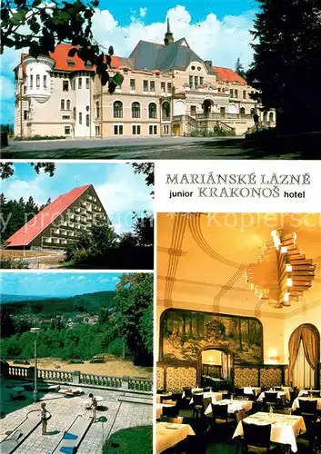 AK / Ansichtskarte Marianske_Lazne Junior Krakonos Hotel Restaurant Minigolf Marianske_Lazne