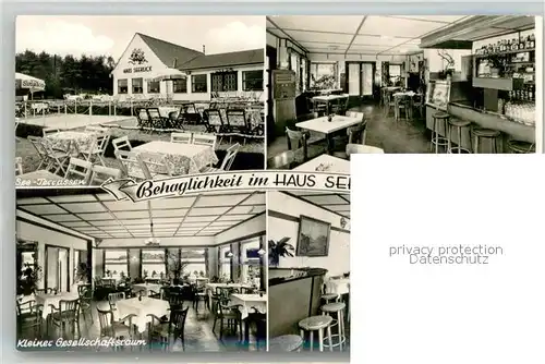 AK / Ansichtskarte Selm Gaststaette Haus Seeblick am Ternscher See Terrasse Gaststube Selm