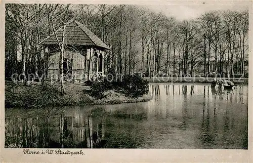 AK / Ansichtskarte Herne_Westfalen Stadtpark Weiher Herne_Westfalen
