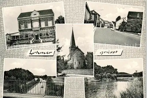 AK / Ansichtskarte Lohmar Bergmann Erholungswerk Kirche Strassenpartie Lohmar