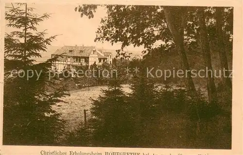 AK / Ansichtskarte Au_Siegkreis Christl Erholungsheim Hohegrete Au_Siegkreis